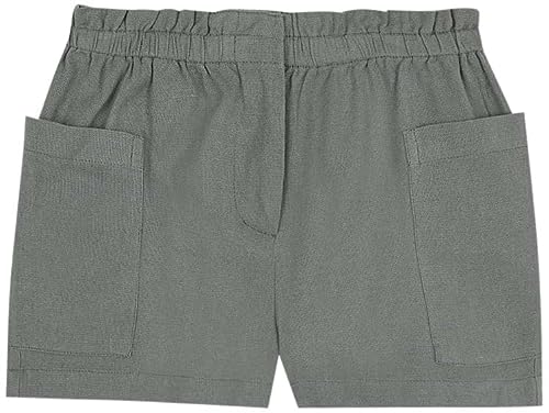 Gocco Bermuda Bolsillos Grandes Pantalones Cortos, Verde Musgo, 6 años para Niñas