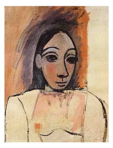 Busto de mujer de Picasso Pintura Modernista Cubista Cuadros Decoracion Salon, Lienzos Cuadros Decoracion Dormitorios Hogar Decoración de Pared Cuadro y láminas(50x70cm 20