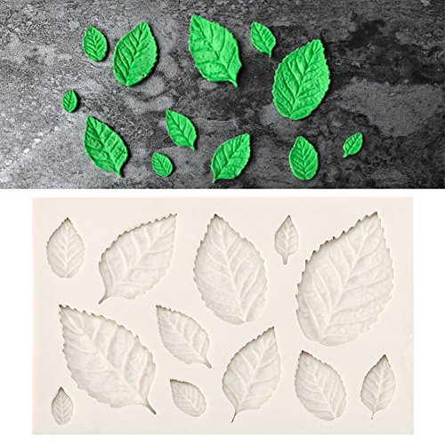 Moldes de fondant Hoja Arce, Molde Silicona En Forma Hoja Arce en 3D Molde de Arcilla de Azúcar para Hacer Dulces Bricolaje, Herramientas para Hornear Decoración Pasteles