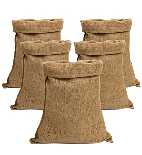 IPEA Bolsas de Yute de Grandes Dimensiones – 80 x 50 cm – Made in Italy – 5 Unidad – Saco de Yute Tejido Natural para Manualidades, Decoración, Jardín, Fiestas, Bricolaje, Caja de Objetos