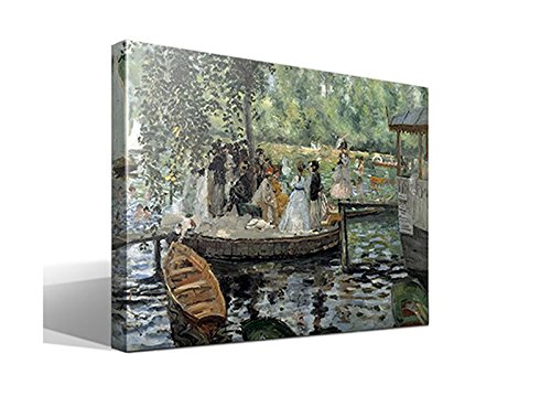 cuadrosfamosos.es Canvas lienzo bastidor La Grenouillère de Oscar-Claude Monet - 70 cm x 95 cm - Fabricado en España