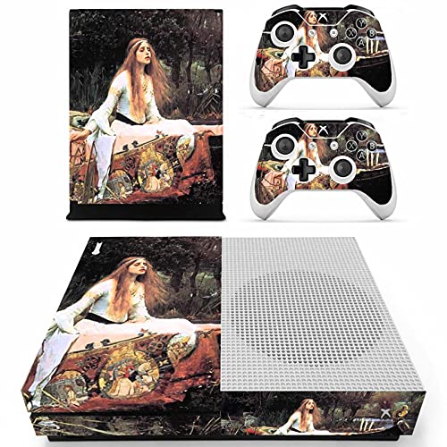 YWZQ Pegatina de la Piel Calcomanía para Xbox One S Console y Controladores Pintura al óleo Imprimir para Xbox One Slim Skin Skin Film Film Vinyl,0829