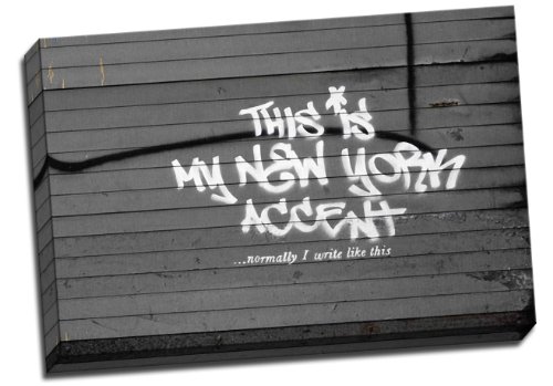 Banksy, diseño de Nueva York mejor fuera que en este es mi de Nueva York Accent Graffiti – lienzo (20 x 30 inches A1