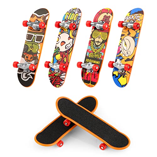 UKOFEW 6 Piezas Mini patinetes, Patineta de Juguete, Monopatines para Dedos, Mini Diapasón, Aleación, para Rellenos Bolsas Fiesta para niños, Regalos cumpleaños para niños (Patrones aleatorios)