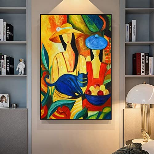 jjshily Famosa obra de arte pictórico Picasso pintura al óleo femenina contemporánea carteles impresos murales decoración de la Sala de estar del hogar obras de personajes