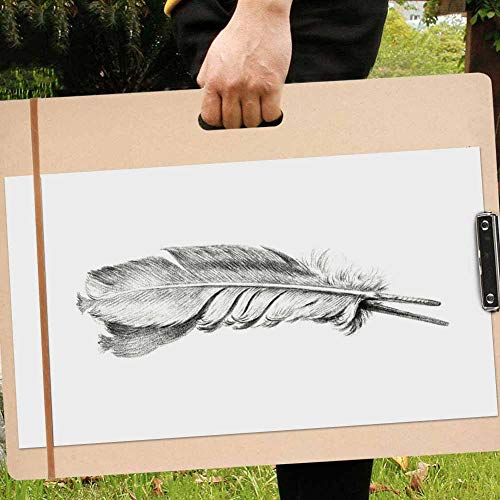 Jacksking Tablero de Dibujo, Tablero de Dibujo de Madera para Arte portátil A3 A4 8K Papel 45 × 60 cm Tablero de Dibujo para Estudiantes para Aula/Estudio/Campo