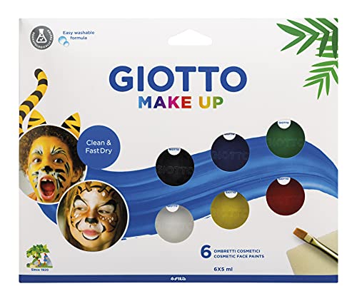 Set giotto make up pintura facial 6 botes 5 ml colores clasicos