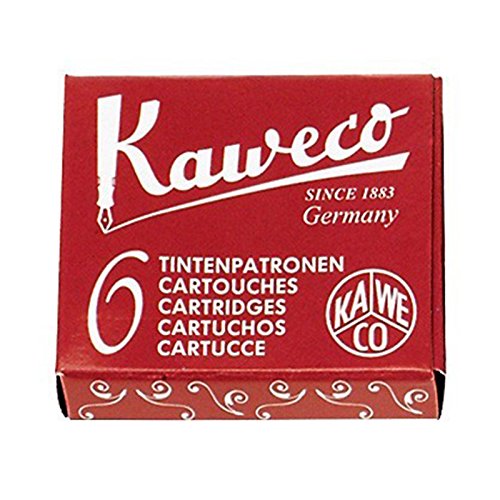 1x Kaweco 6 CARTUCHOS Tinta BURDEOS ROJO Estilográfica KA CART04 7015Bburdeosroj