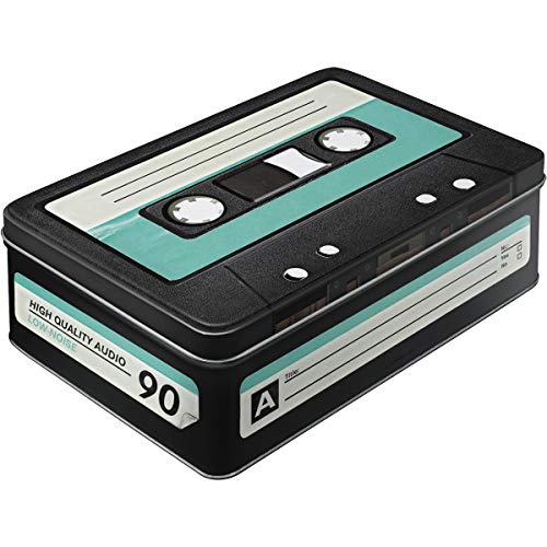 Nostalgic-Art Wave 30714 Retro Cassette Storage Tin, Flat