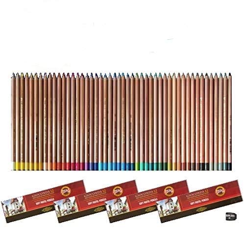 Gioconda Koh-I-Noor - Juego de 48 lápices de colores pastel con sacapuntas