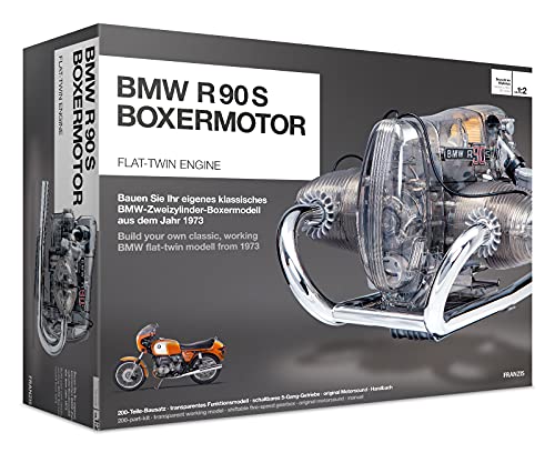 Franzis Verlag Boxermotor Kit de ingeniería para modelo clásico bicilíndrico de BMW R 90 S, 200 piezas, escala 1:2