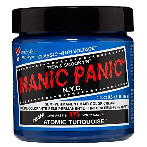 Manic Panic Atomic Turquoise Classic Creme, Vegan, Cruelty Free, Semi Permanent Hair Dye 118ml