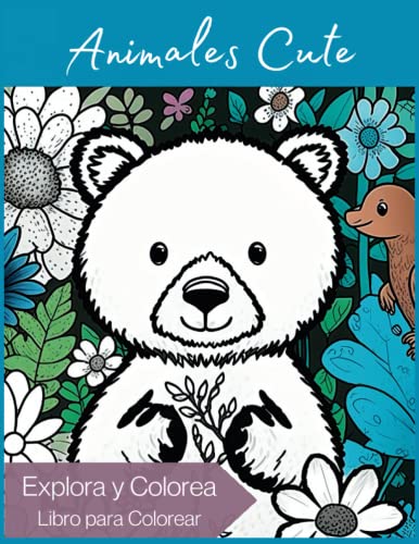 Libro de Colorear para niños - Animales Cute - Explora y aprende con dibujos para colorear.: Libro de animales con estilo infantil. (Explora y Aprende con Colores)