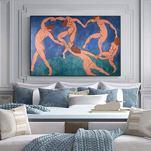 Tongda Decor La danza de Henri Matisse Pinturas abstractas en lienzo en la pared Pósteres e impresiones artísticos Fauvismo Imágenes artísticas para sala de estar 30x45cm marco interior