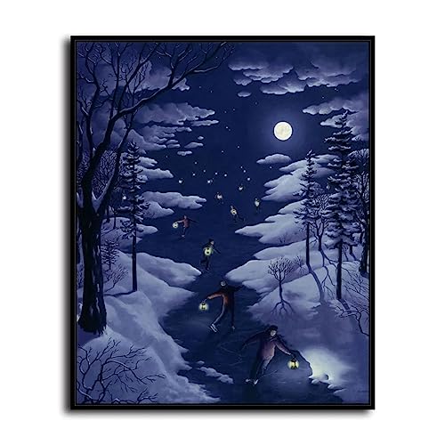 OQOPO Póster de Rob Gonsalves con arte de surrealismo mágico, pintura en lienzo, arte moderno para pared, impresiones de Rob Gonsalves para decoración de sala de estar, cuadro de 50 x 70 cm, sin marco