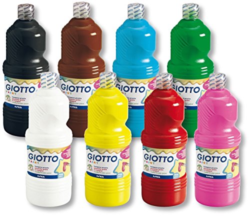 Omyacolor - Paquete escolar de pintura al agua, 8 unidades, 1 litro