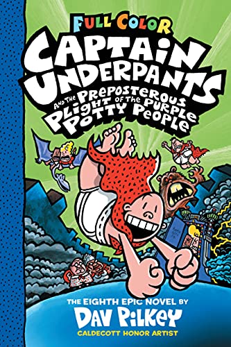 Captain Underpants and the Preposterous Plight of the Purple Potty People: Color Edition (Captain Underpants #8) (English Edition)