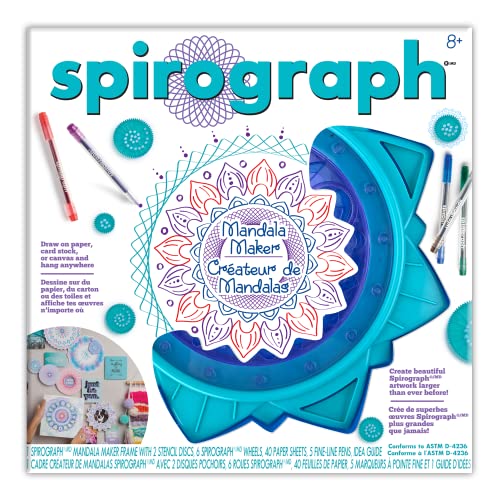 Spirograph Juego de dibujo para niños, la manera fácil de hacer innumerables diseños de mandala, multicolor, a partir de 8 años