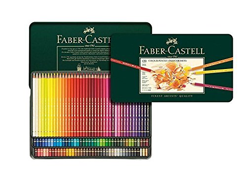 Faber-Castell 110024 - Juego de 24 lápices de colores en estuche de metal, Einzeln, 120er Metalletui, 1