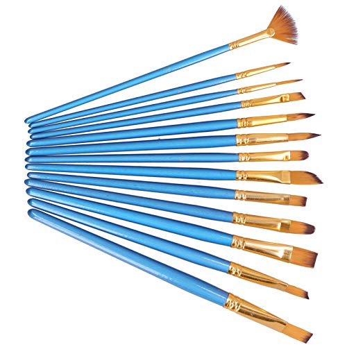 Pincel, Azul Perla Art Brush Kit de Pincel de Pintura para acrílico para Pintura al óleo para Gouache para Acuarela