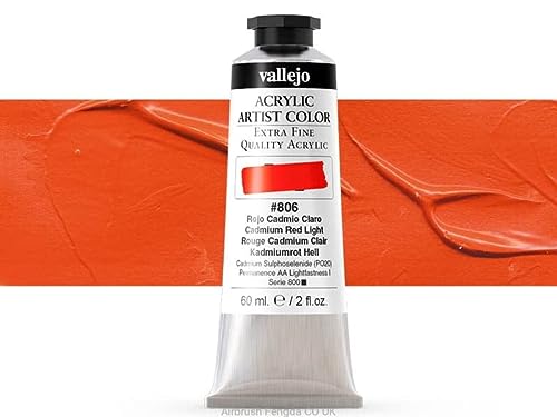 Vallejo Acrylic Artist Color 16806 Cadmium Red Light (60ml)