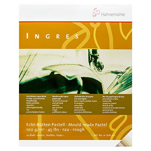 Hahnemuhle Ingres 9 Color Pastel Pad 11.7x15.6 Inches 100gsm 20 Sheets