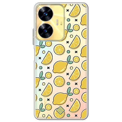 Movilshop Funda para [ Realme C55 ] Dibujo Auténtico [ Limones ] de Silicona Flexible Transparente Carcasa Case Cover Gel para Smartphone.