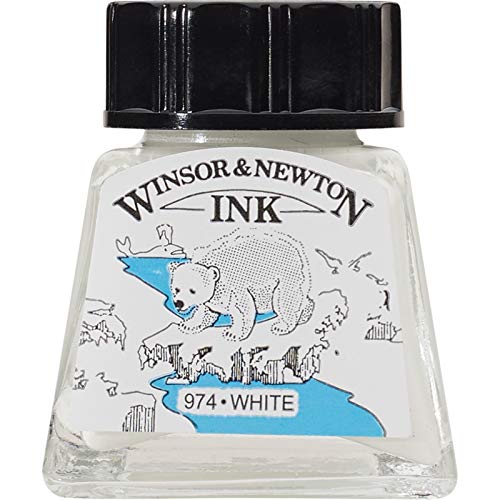 Winsor & Newton Drawing Ink Tinta de Dibujo, Blanco (White), 14ml