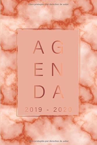AGENDA 2019 - 2020: Del 19 de noviembre al 20 de diciembre - 1 semana de un vistazo - DIN A5 15 x 23 cm Planificador mensual con listas de control y ... de tareas Piedra de mármol rojo anaranjado