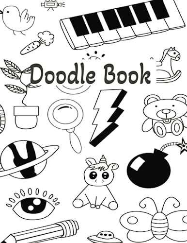 Doodle Book: Doodle and sketch book with blank pages for kids and adults, draw and be creative anywhere