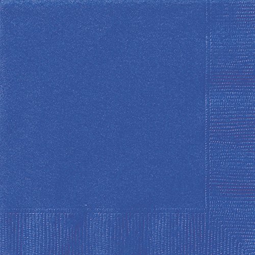 Unique- Paquete de 20 servilletas de papel, Color azul rey, 13 cm (31461)