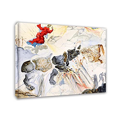 Apcgsm Salvador Dali poster. Reproducciones cuadros famosos en lienzo. Surrealismo Pósters e impresiones artísticas' Rinoceronte desintegrado'. Cuadros decorativo 80x104cm(31.5x40.9) Sin marco