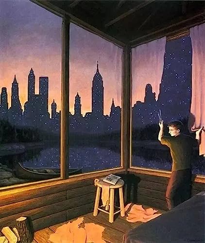 OQOPO Rob Gonsalves Poster Pintura moderna Rob Gonsalves Lienzo Arte de la pared Rob Gonsalves Impresiones Imagen abstracta para la decoración de la sala de estar 50x70cm Sin marco