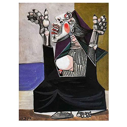 CJJYW Imprimir en Lienzo-Pablo Picasso Impresión Pintura póster Reproducción Decor de Pared Impresión Obras de Arte Pinturas《Suplicante》(70x90cm,27.5x35.5in-Sin Marco)