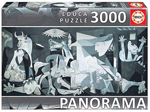Educa, Guernica, Puzzle panorámico de 3000 Piezas, Medida aproximada una Vez montado, 144 x 68 cm, Incluye Servicio de Pieza perdida hasta agotar existencias, 14 años (14460)