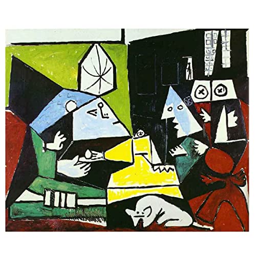 UNEVUE Pablo Picasso Póster Pintura En Lienzo Decoración De Obras De Arte Para Sala De Estar Dormitorios Pared Lienzos Decorativos《Las Meninas》