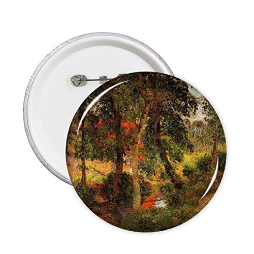 DIYthinker Pintura al óleo del paisaje Escuelas de Paul Gauguin Aceite famoso de los aceites Impresionismo Panintings Pin redondo insignia del botón de 5 x L