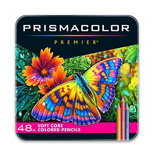 Prismacolor Premier color matita impostato 48/Tin-W/due Bonus Artstix