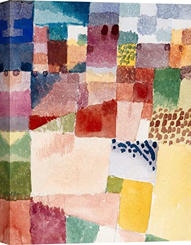 Art Print Cafe – Cuadro abstracto - Impresión sobre lienzo - Paul Klee, Motif from Hammamet - 90 x 120 cm