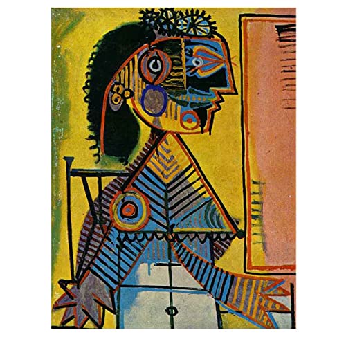 CJJYW Imprimir en Lienzo-Pablo Picasso Impresión Pintura póster Reproducción Decor de Pared Impresión Obras de Arte Pinturas《Intitulado》(50x70cm,19.8x27.5in-Sin Marco)