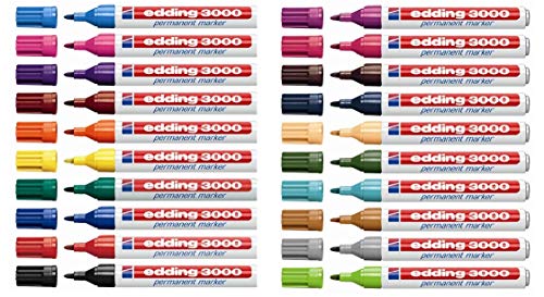 Edding 3000 marcador permanente, 20er-Pack, Todos los colores, 1