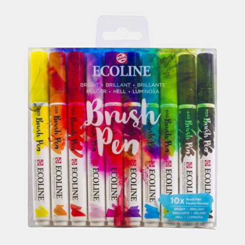 Ecoline Brush Pen Set of 10, Bright Colors (11509803)
