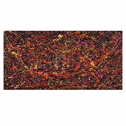 YIMINGART Jackson Pollock Abstract Giclee Cuadros Lienzos Salon-Cuadros Lienzos-Famosas Arte Fino Póster-Decoración de Pared-Posters Para Pared 100x200cm(39x79inch) Sin marco