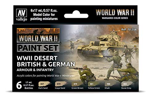 Vallejo Model Color WWII 70208 Desert British & German Armour & Infantry (6)