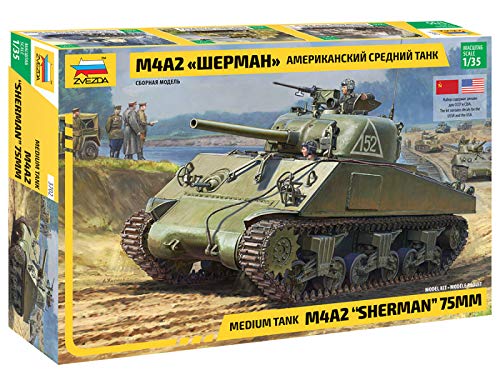 Maqueta Tanque M4A2 SHERMAN 75mm medium tannk - Escala 1:35