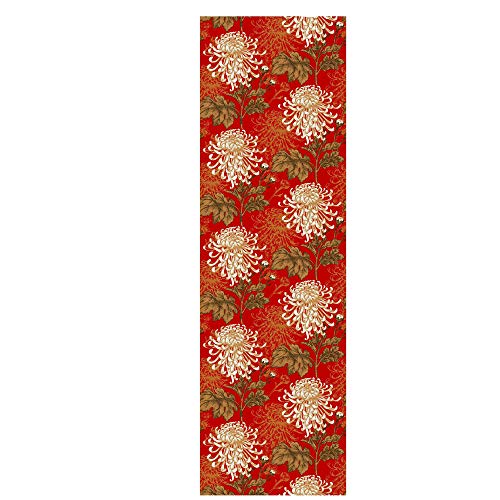 papel de pared,Papel tapiz de estilo oriental, adhesivo de pared de fondo de sala de estar de crisantemo de grúa blanca japonesa -002 (1 rollo)