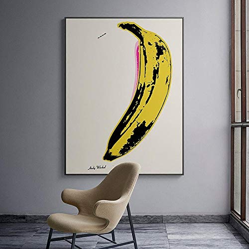 Andy Warhol Pintura Colorful Banana Poster Pop Art Poster Retro Moda Exhibition Poster Andy Warhol Wall Art Prints Gallery Living Room Wall Decor Canvas Art G26164