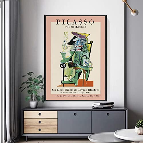 Baro Picasso Vintage PóSter E Imprimir Picasso Abstracto Pared Arte Cuadro Picasso Cubismo Lienzo Pintura Sala HabitacióN Decoracion Pared Cuadro 40x60cm Sin Marco