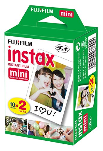 Fujifilm instax mini Brillo - Pack de 40 Películas Fotográficas Instantáneas (40 hojas), Color Blanco