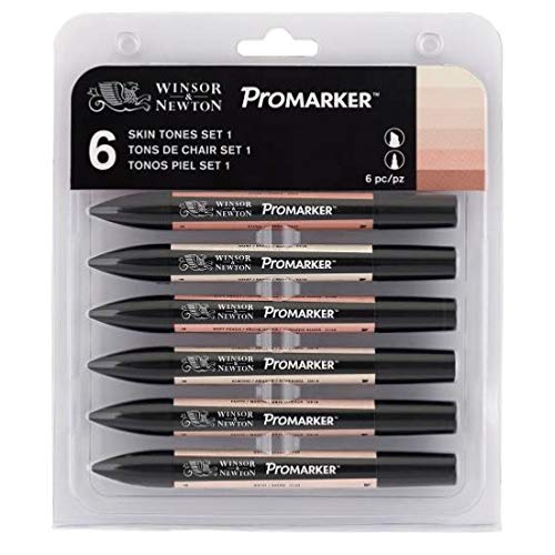 Winsor & Newton ProMarker - Pack de 6 rotuladores, tonos piel